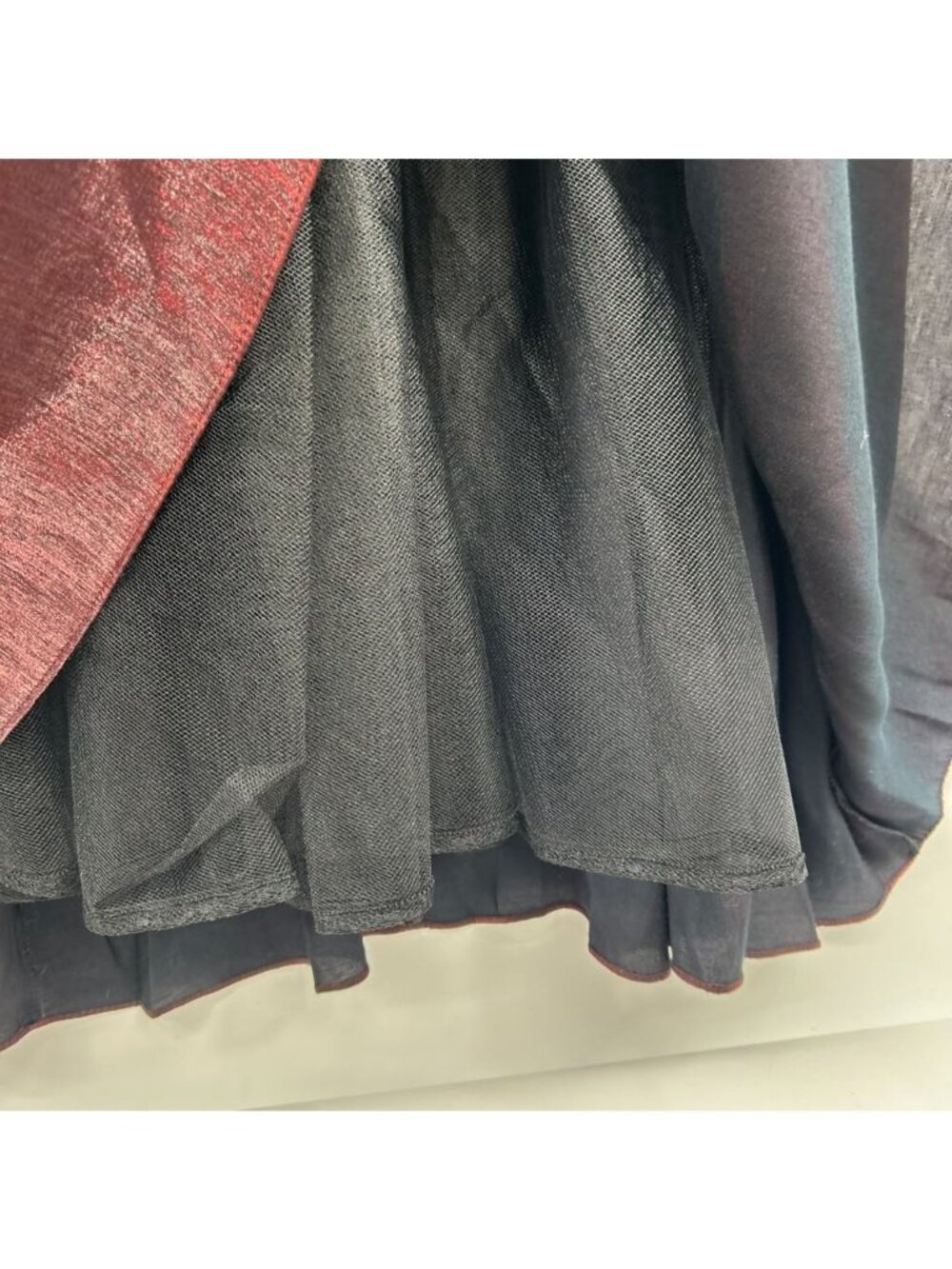 VTG Michaelangelo Dress Women's Size XS Burgundy Maxi Velvet With Bow Detail - Picture 15 of 15